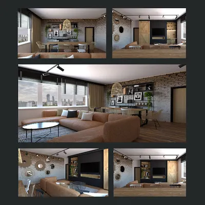 Retro szkice - Projektowanie wnętrz